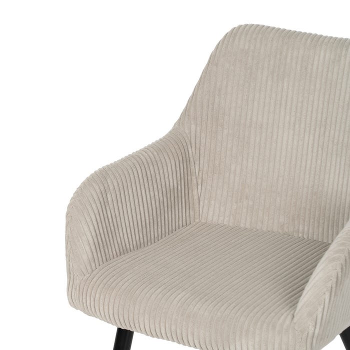 Silla Beige Tejido-Metal Contract 57 X 43 X 83 Cm