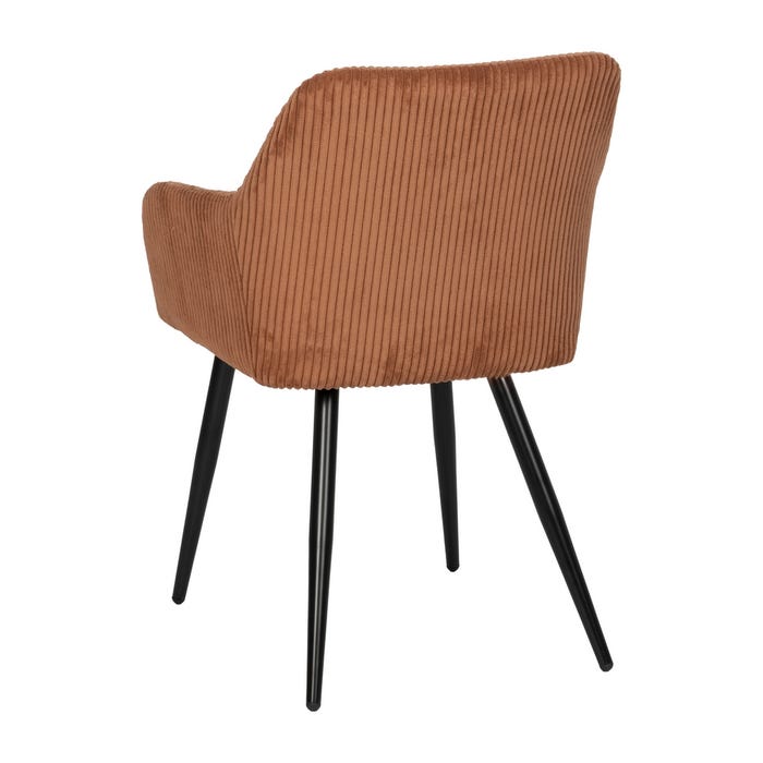Terracotta Fabric-Metal Contract Chair 57 X 43 X 83 Cm