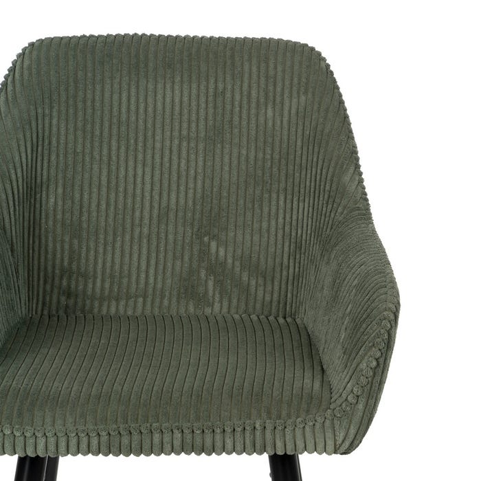 Green Fabric-Metal Contract Stool 54 X 41.50 X 109 Cm