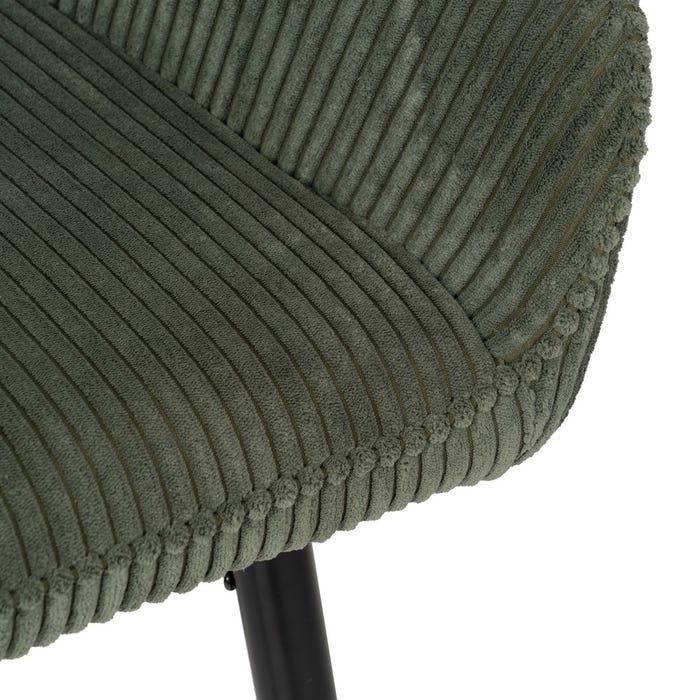 Green Fabric-Metal Contract Stool 54 X 41.50 X 109 Cm