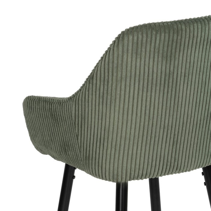 Green Fabric-Metal Contract Stool 54 X 41.50 X 109 Cm