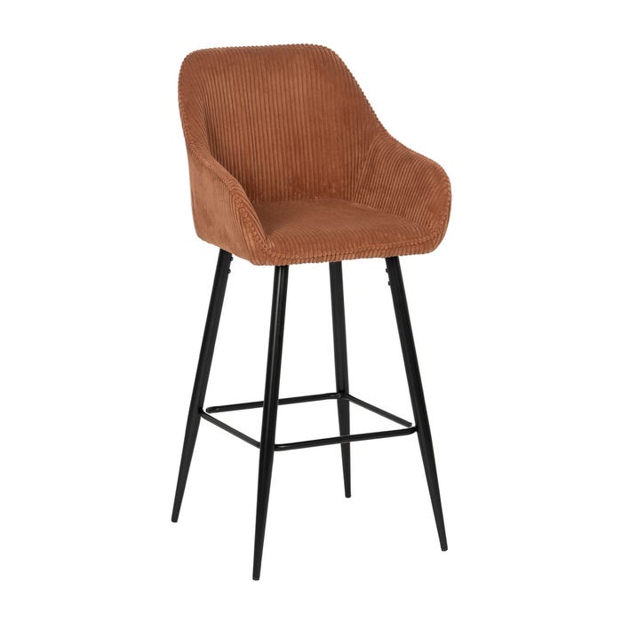 Terracotta Fabric-Metal Contract Stool 54 X 41.50 X 109 Cm