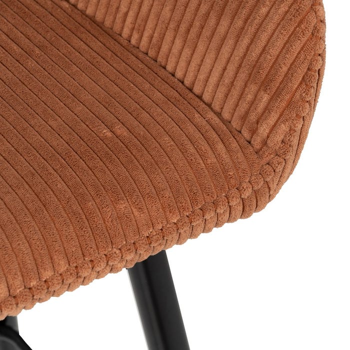 Terracotta Fabric-Metal Contract Stool 54 X 41.50 X 109 Cm