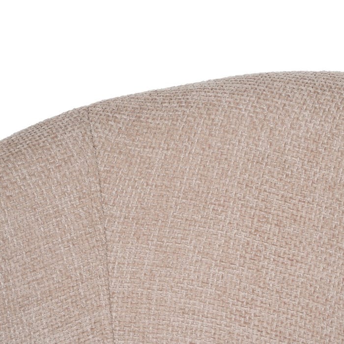Beige Fabric-Metal Contract Chair 60 X 57 X 79 Cm