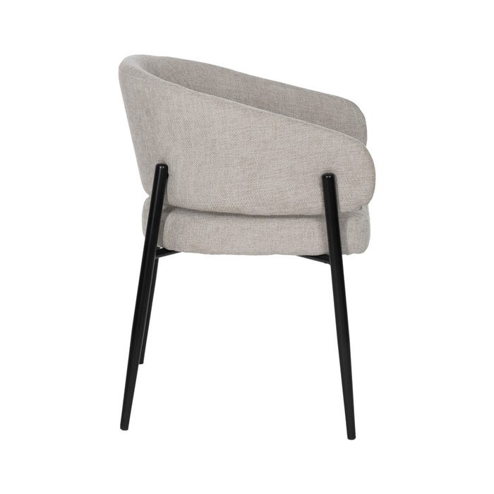 Gray Fabric-Metal Contract Chair 60 X 57 X 79 Cm