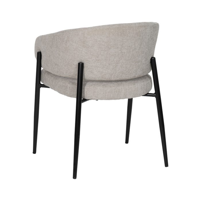 Gray Fabric-Metal Contract Chair 60 X 57 X 79 Cm