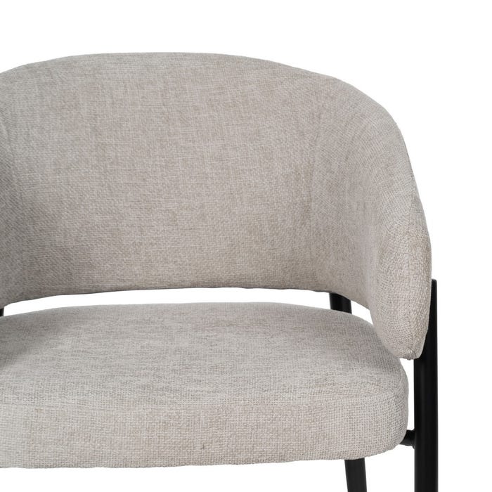 Gray Fabric-Metal Contract Chair 60 X 57 X 79 Cm