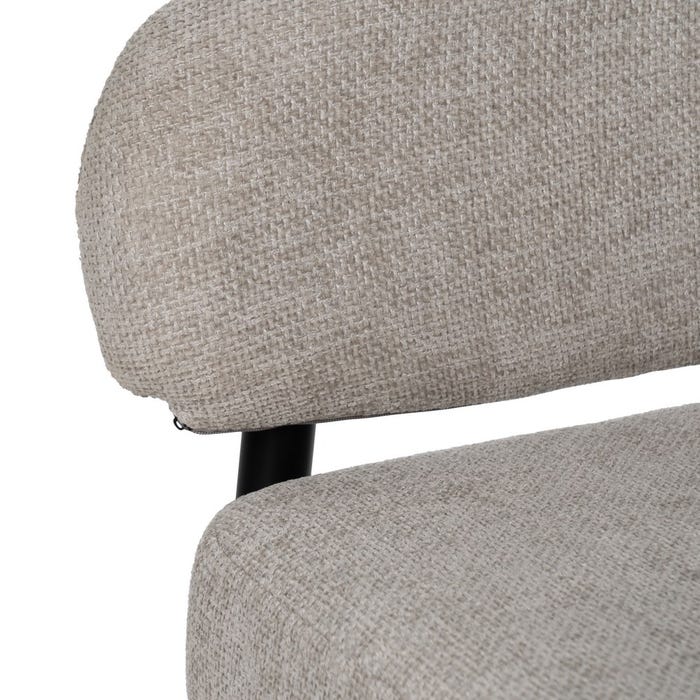 Gray Fabric-Metal Contract Chair 60 X 57 X 79 Cm