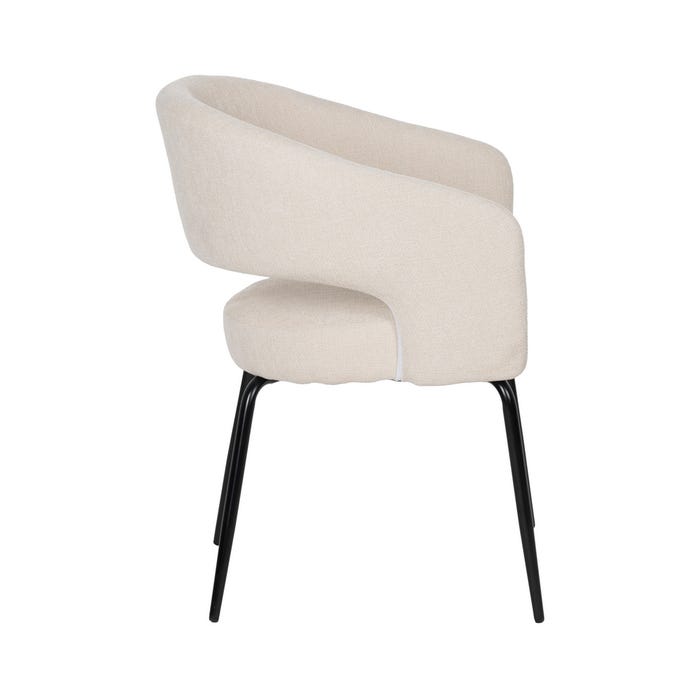 Silla Blanco Tejido-Metal Contract 57 X 56 X 81 Cm