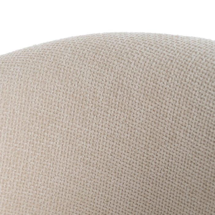 White Fabric-Metal Contract Chair 57 X 56 X 81 Cm