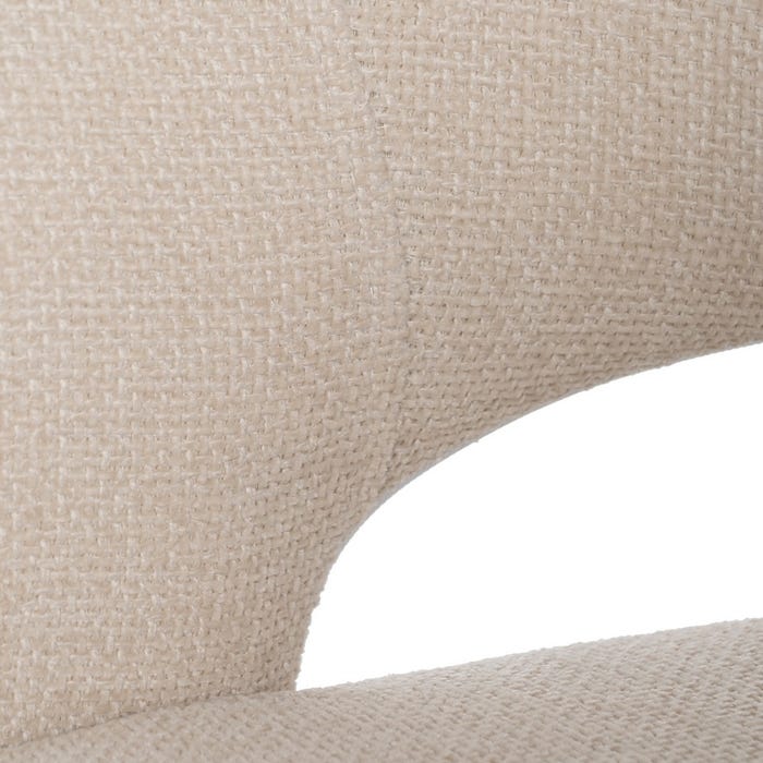 White Fabric-Metal Contract Chair 57 X 56 X 81 Cm