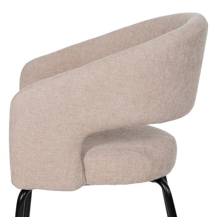 Silla Beige Tejido-Metal Contract 57 X 56 X 81 Cm