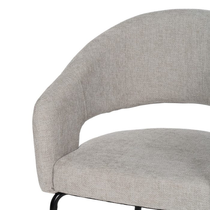 Silla Taupe Tejido-Metal Contract 57 X 56 X 81 Cm