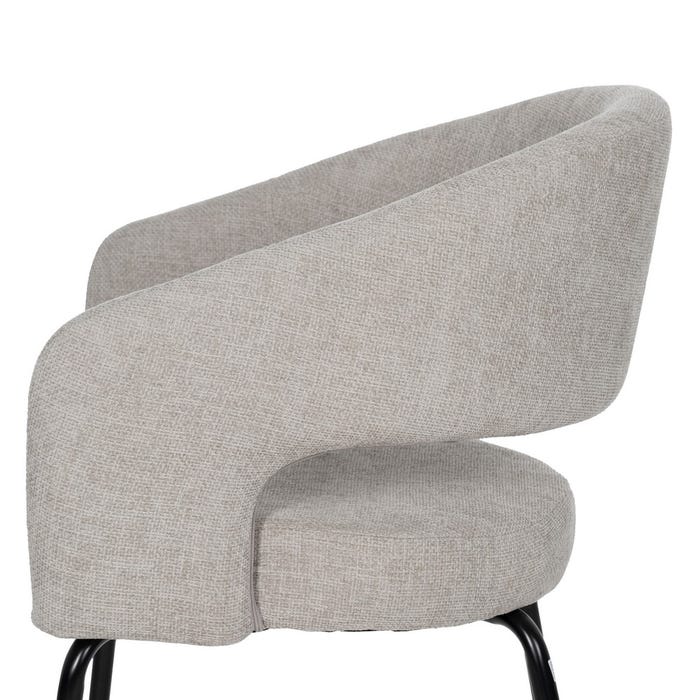 Silla Taupe Tejido-Metal Contract 57 X 56 X 81 Cm