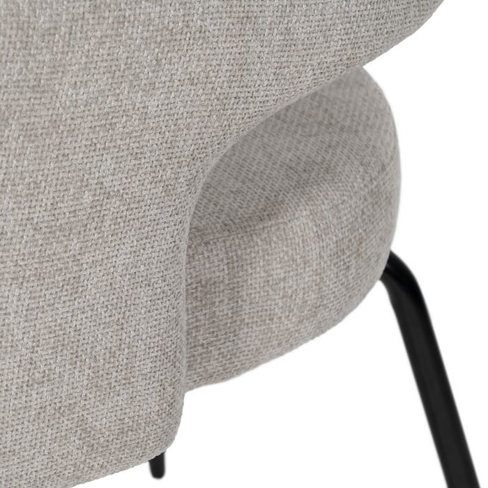 Silla Taupe Tejido-Metal Contract 57 X 56 X 81 Cm