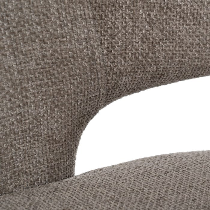 Taupe Fabric-Metal Contract Chair 57 X 56 X 81 Cm