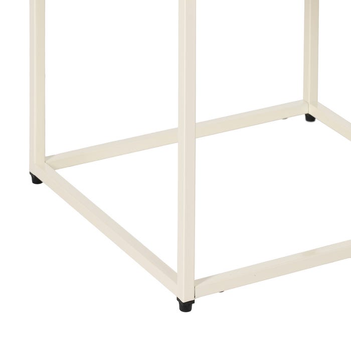 Mesita Crema Acero 43 X 41 X 50 Cm