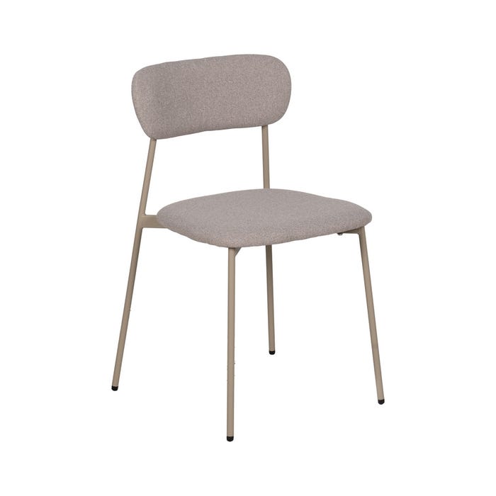 Silla Beige Tejido-Metal Contract 49 X 47 X 76 Cm