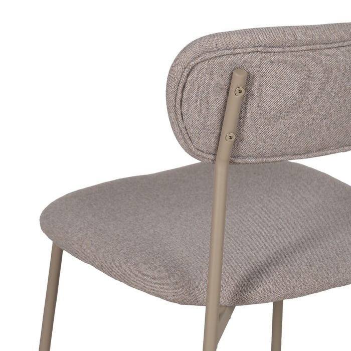 Silla Beige Tejido-Metal Contract 49 X 47 X 76 Cm