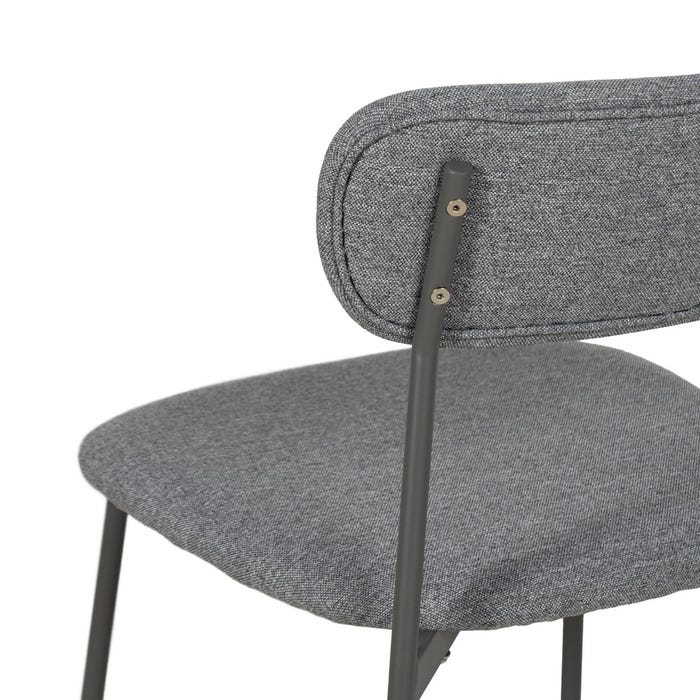 Silla Gris Tejido-Metal Contract 49 X 47 X 76 Cm