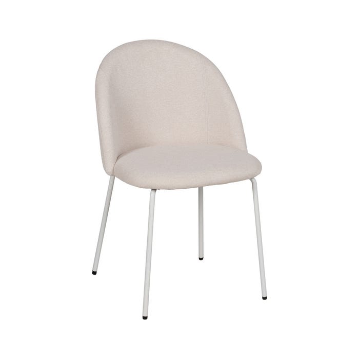 Cream Fabric-Metal Contract Chair 51 X 52 X 79.50 Cm