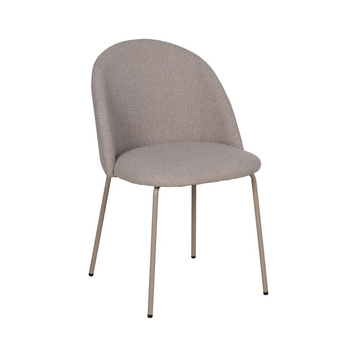 Beige Fabric-Metal Contract Chair 51 X 52 X 79.50 Cm