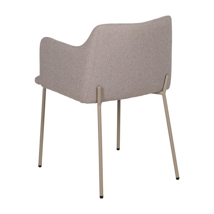Beige Fabric-Metal Living Room Chair 51 X 55 X 77 Cm