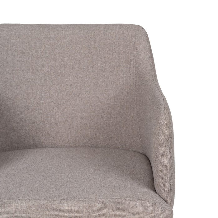 Beige Fabric-Metal Living Room Chair 51 X 55 X 77 Cm