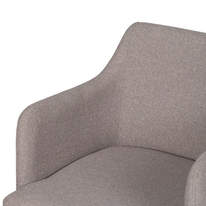 Beige Fabric-Metal Living Room Chair 51 X 55 X 77 Cm