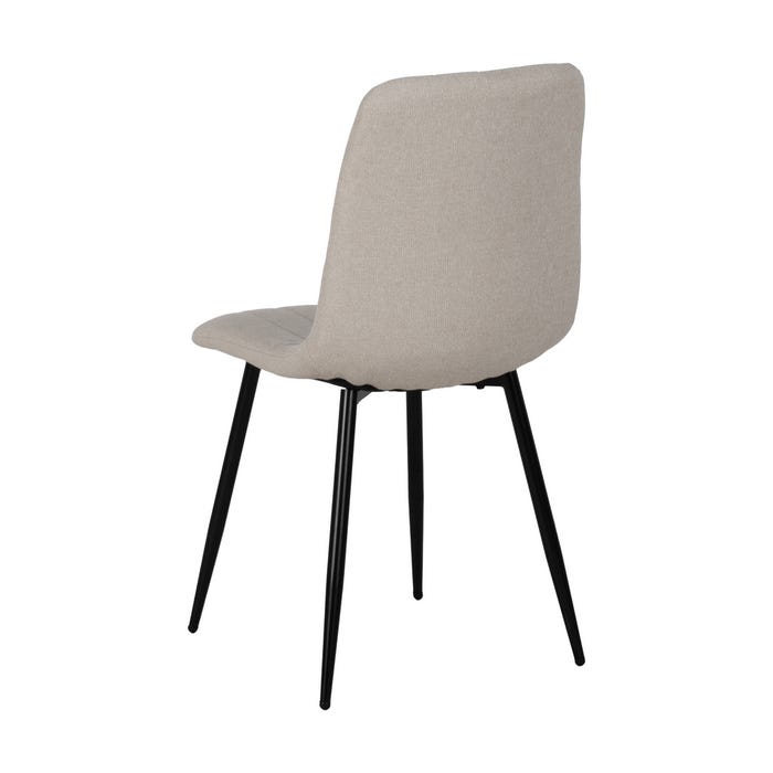 Cream Fabric-Metal Living Room Chair 44 X 51 X 88 Cm