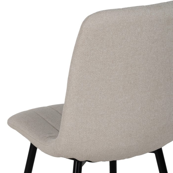 Cream Fabric-Metal Living Room Chair 44 X 51 X 88 Cm