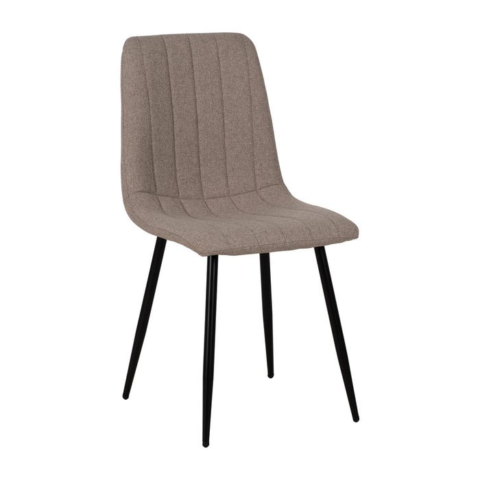 Beige Fabric-Metal Living Room Chair 44 X 51 X 88 Cm
