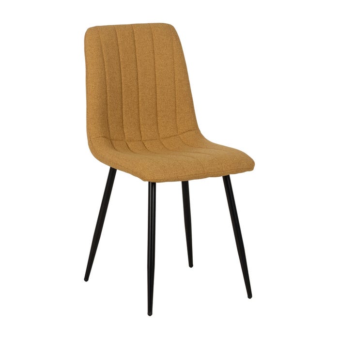 Mustard Fabric-Metal Living Room Chair 44 X 51 X 88 Cm