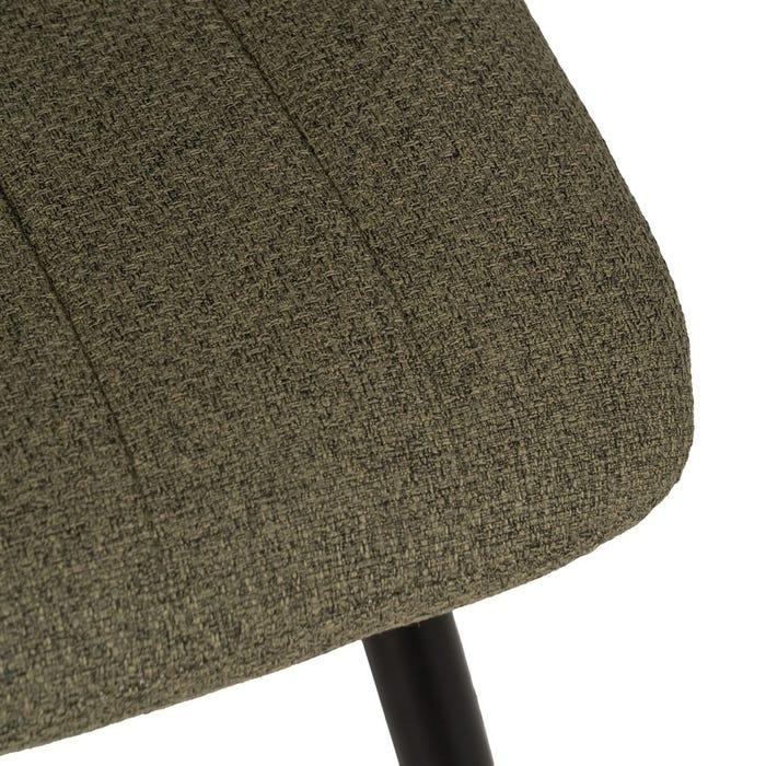 Green Fabric-Metal Living Room Chair 44 X 51 X 88 Cm