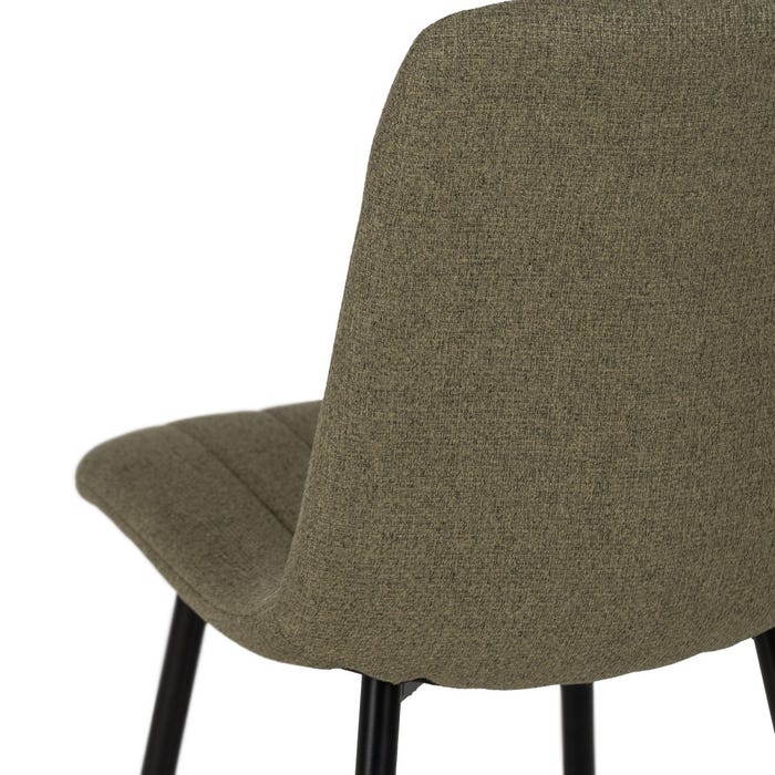 Green Fabric-Metal Living Room Chair 44 X 51 X 88 Cm
