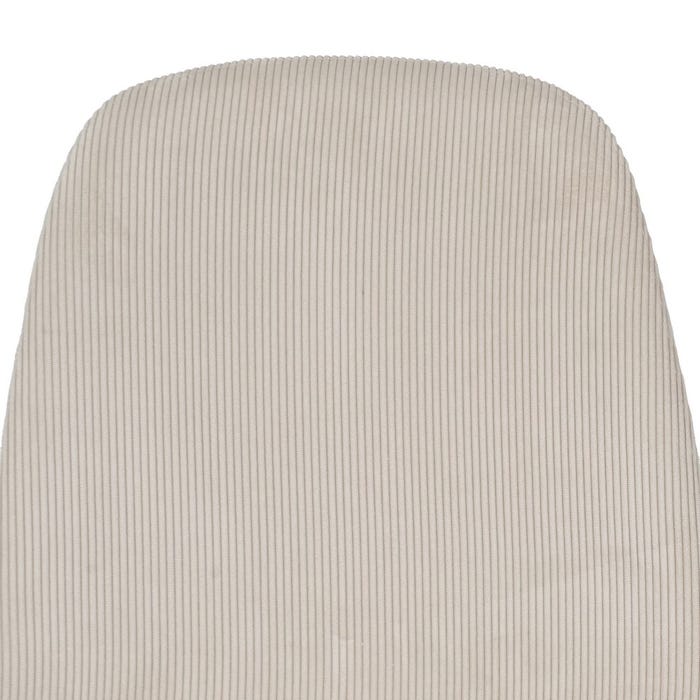 Cream Corduroy Chair Fabric-Metal Living Room 44 X 47 X 88 Cm