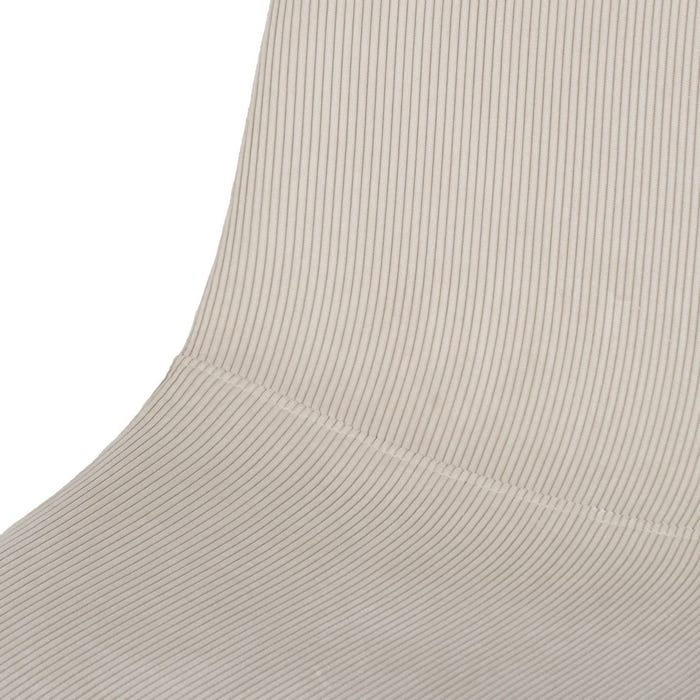 Cream Corduroy Chair Fabric-Metal Living Room 44 X 47 X 88 Cm