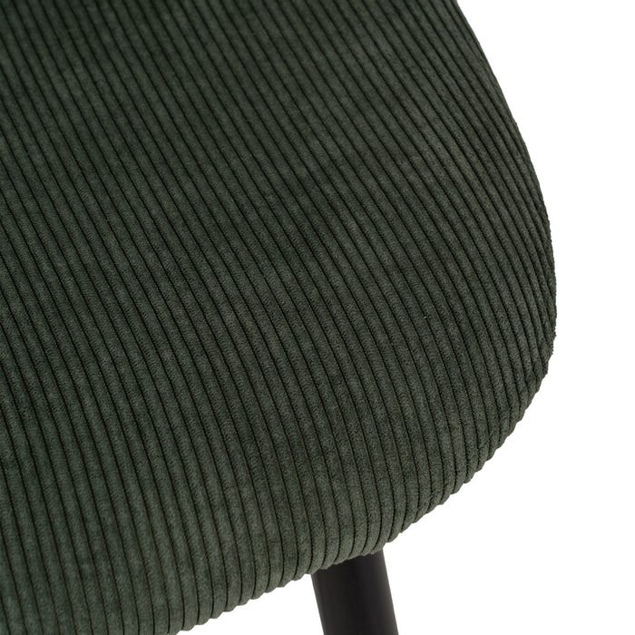 Green Corduroy Fabric-Metal Living Room Chair 44 X 47 X 88 Cm