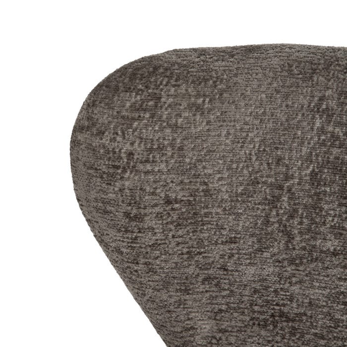 Gray Fabric-Metal Swivel Armchair Living Room 75 X 80 X 110 Cm