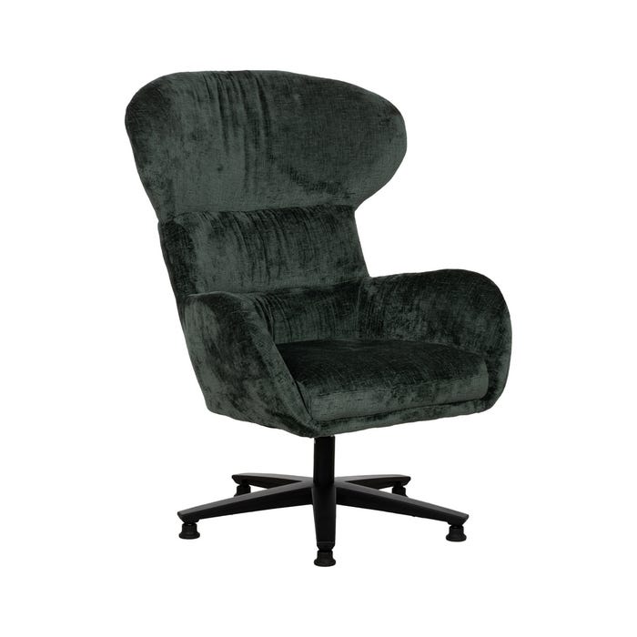 Green Fabric-Metal Swivel Chair 78 X 84.50 X 104.50 Cm