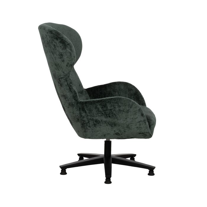 Green Fabric-Metal Swivel Chair 78 X 84.50 X 104.50 Cm