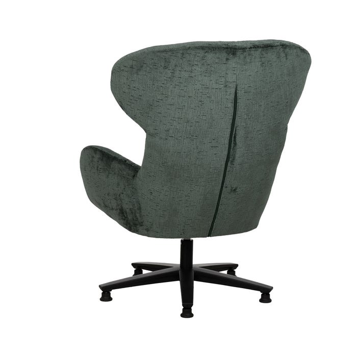Green Fabric-Metal Swivel Chair 78 X 84.50 X 104.50 Cm