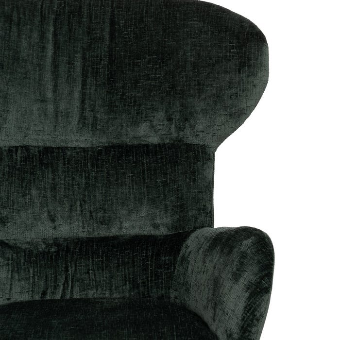Green Fabric-Metal Swivel Chair 78 X 84.50 X 104.50 Cm