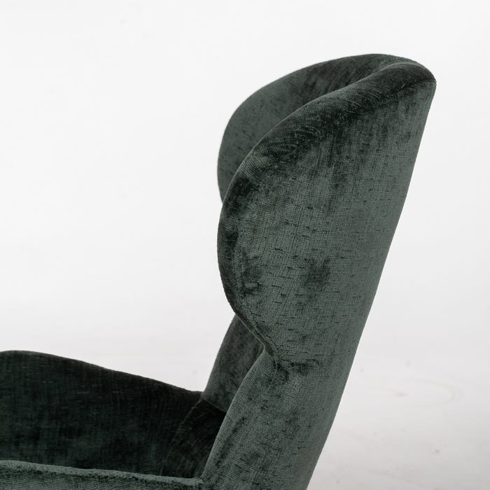 Green Fabric-Metal Swivel Chair 78 X 84.50 X 104.50 Cm