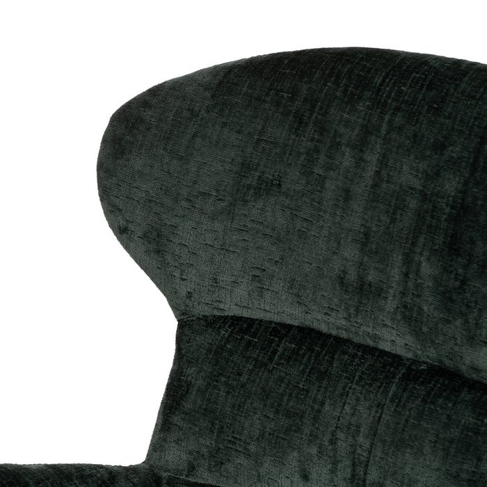 Green Fabric-Metal Swivel Chair 78 X 84.50 X 104.50 Cm