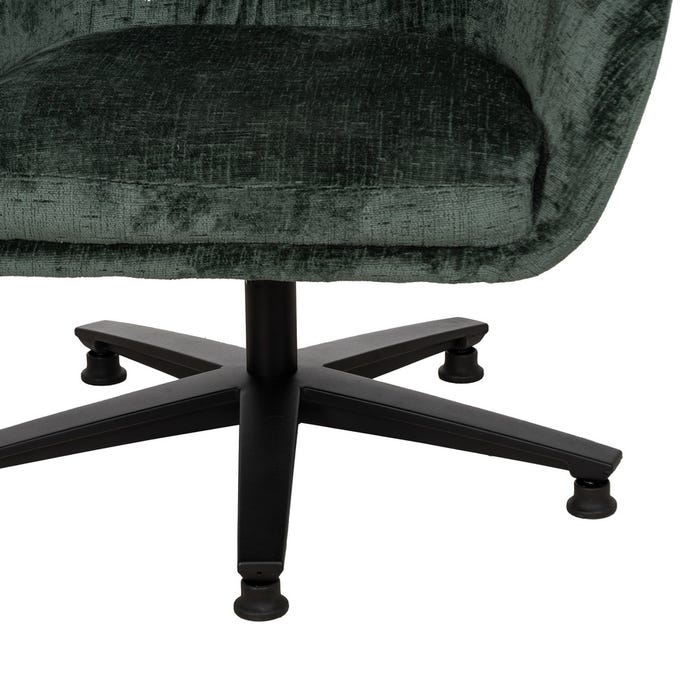 Green Fabric-Metal Swivel Chair 78 X 84.50 X 104.50 Cm