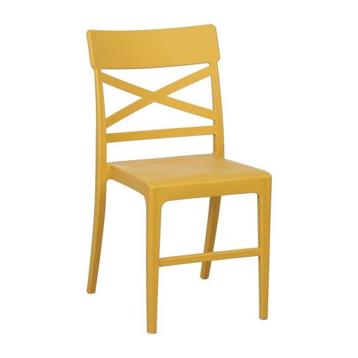 Yellow Polypropylene Contract Chair 44 X 51 X 84 Cm