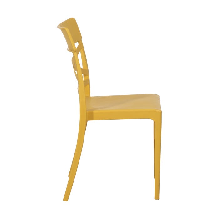 Yellow Polypropylene Contract Chair 44 X 51 X 84 Cm
