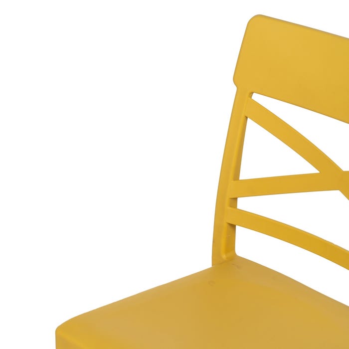Yellow Polypropylene Contract Chair 44 X 51 X 84 Cm
