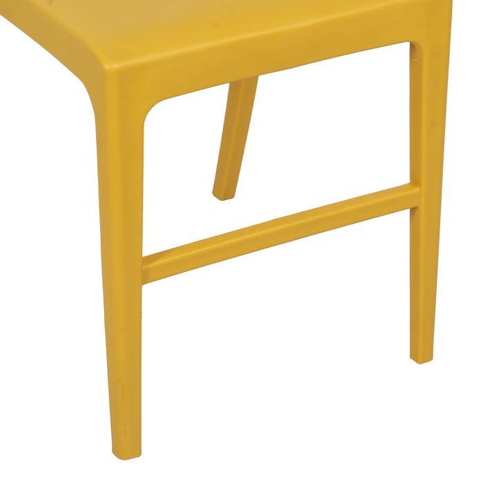 Yellow Polypropylene Contract Chair 44 X 51 X 84 Cm